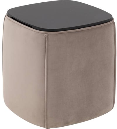 Goossens Nachtkastje Milano, 45 Cm B X 45 Cm H X 45 Cm D Met Oplegblad Hout - Velvet Bruin