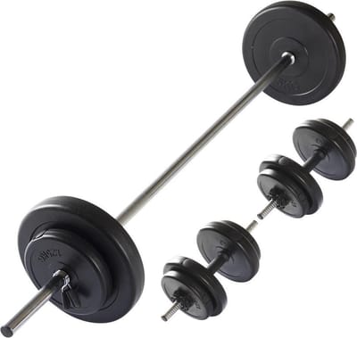 VirtuFit Verstelbare Halterset - 30,5 kg - Zwart - Fitness- Gratis Trainingsvideo's - 30 mm - Set - Dumbells - Krachttraining - Gewichten - Halterstang - Afvallen - Halters