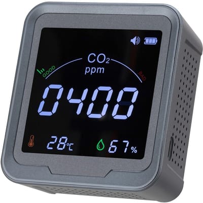 Koolstofdioxide Monitor, CO2 Controller met Temperatuur- en Vochtigheidweergave, 4,57m NDIR Sensor Kabel CO2 Sensor, Koolstofdioxide Detector voor Nachtkastje,
