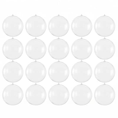 longziming Transparante Kerstballen - DIY Opvulbare Ornamenten - Kunststof - 6 cm - 20 Stuks - kerstversiering - Voor Kerstboom, Huis en Bruiloft Feest