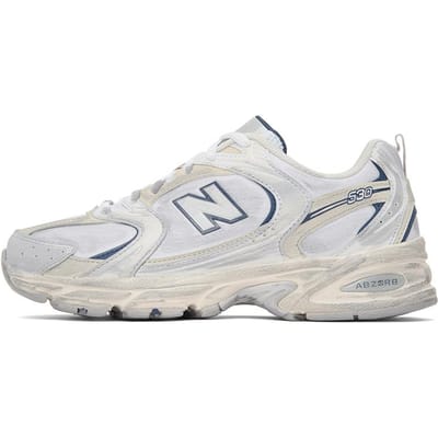 New Balance 530 Linen Fog Overcast Distressed Unisex Sneakers Wit Kalm-Taupe MR530CT 42 white