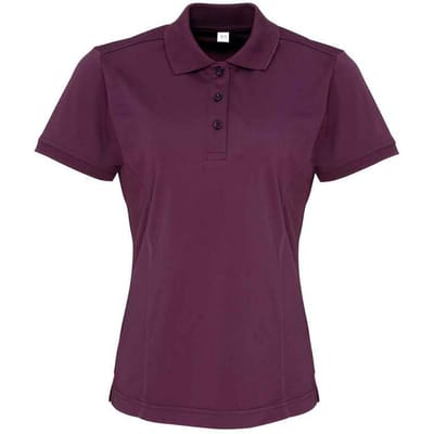 Premier Dames/Dames Coolchecker Piqué Poloshirt (Aubergine)