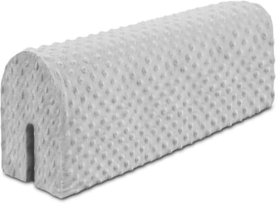 70 cm Bed Edge Protection for Children's Beds - Minky Light Grey - Co sleeper