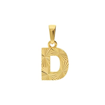 Lucardi Dames 14 karaat geelgouden letterhanger voor dames - Hanger - 14 Karaat Goud - Goud