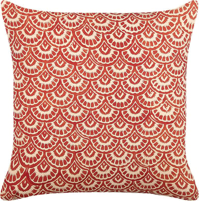 RHUS - Sierkussen - Rood/Off-white - 45 x 45 cm - Katoen