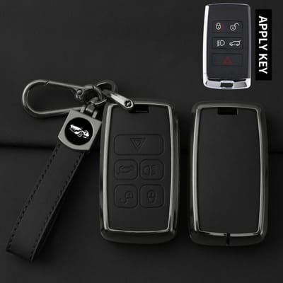 Legering Auto Sleutelhoes Cover Voor Land Rover Range Rover Discoverry 5 Sport Evoque    Voor Jaguar Xel E-Pace Sleutelhouder