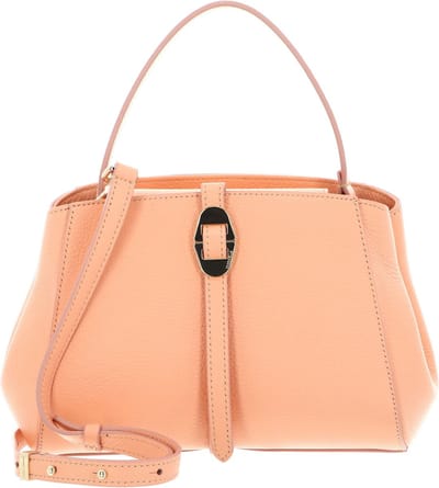 COCCINELLE Leren Handtas Schoudertas Chara Handbag Grained Leather Sunrise Abrikoos