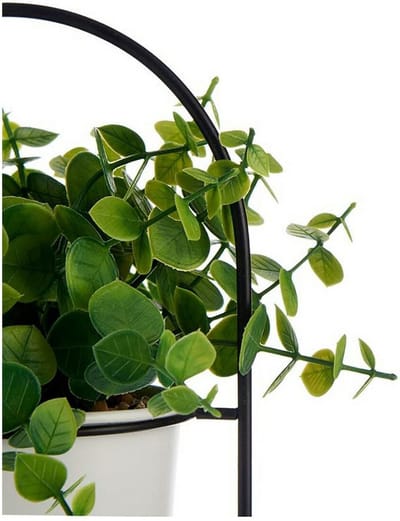 Decoratieve plant Wit Met steun Metaal Plastic (14 x 30 x 14 cm)