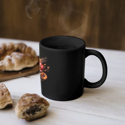 Magische Mok - Foto op Warmte Mokken - Koffiemok - Herfst - Boeket - Oranje - Magic Mok - Beker - 350 ML - Theemok