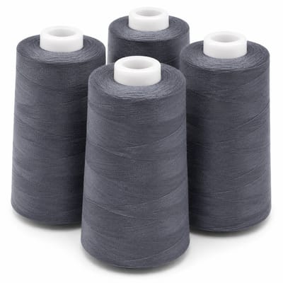 Polyester Overlockgaren – 4 Cones × 2700 m – Totaal 10.800 m – Grijs 246