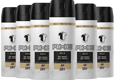 AXE Gold DRY Deo Spray - Voordeelverpakking 6 x 150 ml