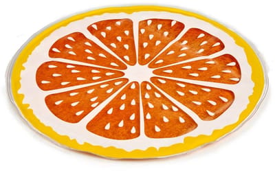 Koelmat voor huisdieren - Cooling mat - Rond - 36 x 36 cm - Verkoelende mat voor katten en honden - Oranje