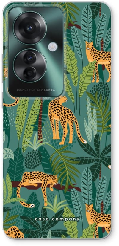 Case Company® - Hoesje geschikt voor Oppo Reno 11 F hoesje - Luipaard 2 - Soft Cover Telefoonhoesje - Bescherming aan alle Kanten en Schermrand
