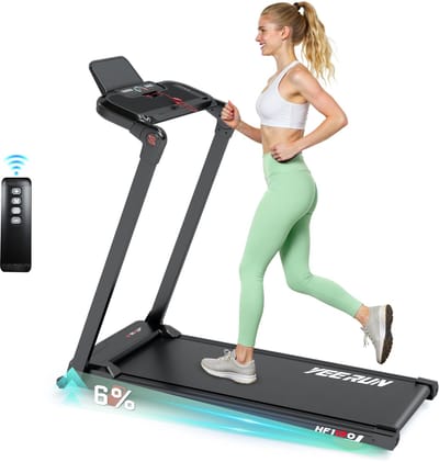 Elektrische Loopband Met 6% Helling functie - 1-14km/u Snelheidsbereik - 12 Programma's - Inklapbare Loopband - Afstandsbediening en Touchscreen - Bluetooth