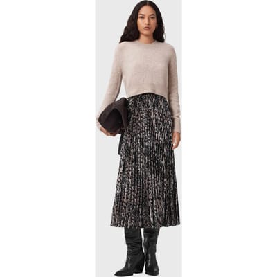 AllSaints Evia Dress Evia Natural Brown Taglia: M | Abiti Midi Outlet | Donna | Marrone