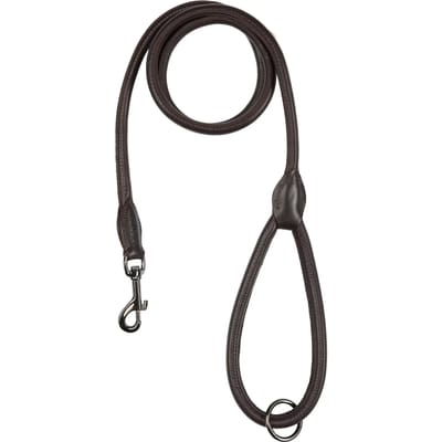 Leren hondenriem met ronde stiksels Catago