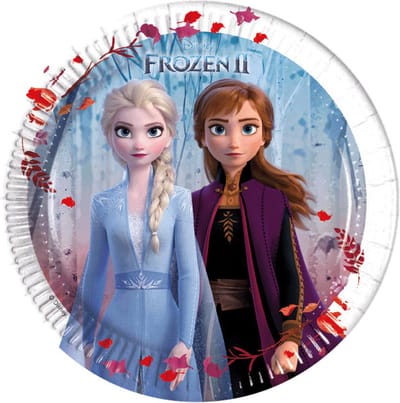 Procos Feestborden Frozen Junior 20 Cm Papier Wit 8 Stuks