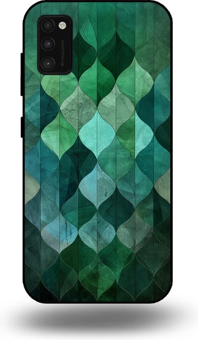 Smartphonica Telefoonhoesje geschikt voor Samsung Galaxy A41 met groene bladeren opdruk - TPU backcover case green leaf design - Groen geschikt voor Samsung Galaxy A41