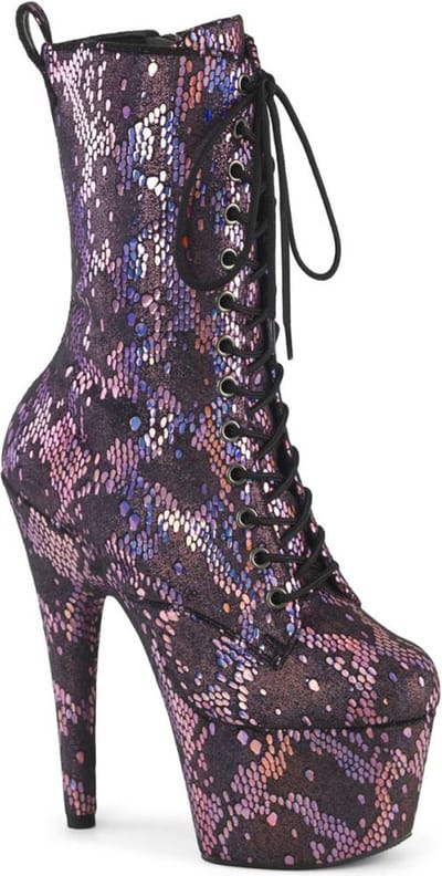 Pleaser - ADORE-1040SPF Plateau Laarzen, Paaldans schoenen - US 6 - 36 Shoes - Roze