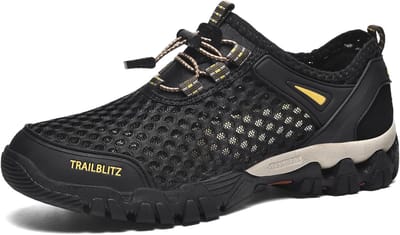 SnelShoppen - TRAILBLITZ Waterschoenen Heren Strandschoenen Zwemschoenen Outdoor Wandelen Trekking Maat 44 Zwart Lichtgewicht Ademend Waterdicht