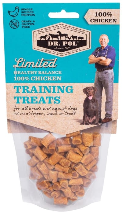 Dr. Pol Hondensnacks Trainingssnacks Kip - Beloningssnoepjes Honden - 100% Kipvlees - Zachte Training Treats - Gezonde Hondensnack - 85g