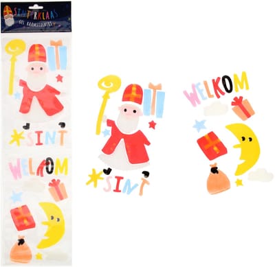 Herbruikbare Raamstickers Sinterklaas Piet/Paard - Raamstickers voor Kinderen - Sinterklaas Stickers - Sinterklaas decoratie - Sinterklaas versiering