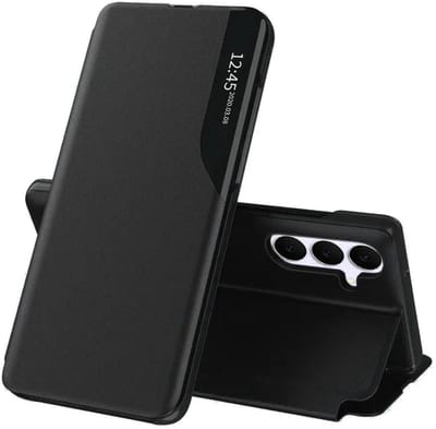 Hoesje geschikt voor Samsung Galaxy S25 FE - Techsuit eFold Book Case - Zwart
