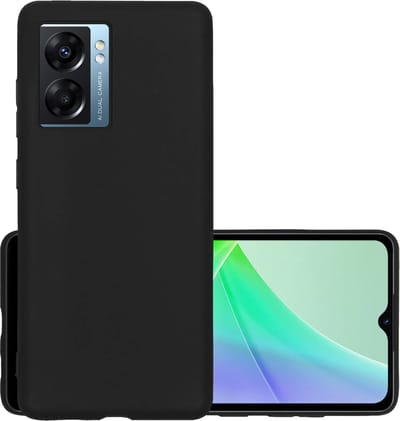 Hoesje - Geschikt voor OPPO A77 - Sterk & Shockproof - Hoes Cover - Siliconen Case - Zwart