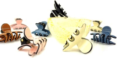 Luxe Haarklem 4 cm (Sierklem), 2-set in geschenkdoos (zwart)