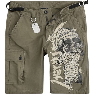 Metallica Shorts - EMP Signature Collection - L - voor Mannen - kaki