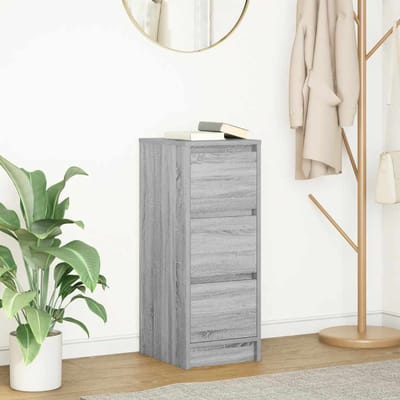 vidaXL - Dressoir - 29,5x34x76 - cm - bewerkt - hout - grijs - sonoma - eikenkleurig