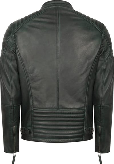 Harrisson Biker Heritage Leren Jas - Heren Jas - Groen - Maat M