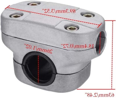 Dailygoods - Handvat Houder Bevestig Beugel Klem - 26mm - Aluminiumlegering - Anti-roest - Geschikt voor Strimmer Trimmer Grasmaaier - 26mm