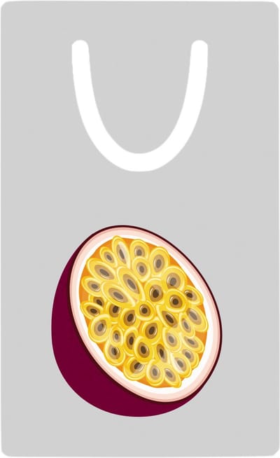 Hacebo® - passievrucht metalen boekenlegger - Fruitschaal - Fruit liefhebbers - Zuidvrucht - gezond eten Bladwijzer boekenleggers - 7.6 cm x 5cm
