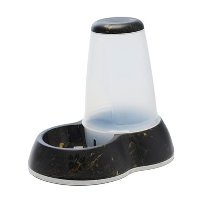 Voerdispenser Savic - Antislip Design Zwart/Goud - 3L, 32.5x22x29 cm, Geschikt voor Katten en Kleine Honden