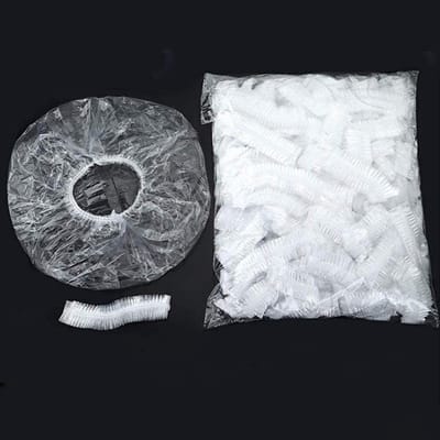 Wegwerp Douchemutsen - Plastic Haarhoezen - Bescherming Haar - Versterkte Rand - 100 Stuks - Transparant