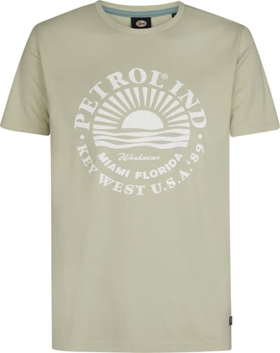 Petrol Industries - Heren Artwork T-shirt Dolphincrest - Groen - Maat S