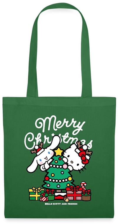 Hello Kitty En Cinnamoroll Kerstontwerp Tas Van Stof Schoudertas