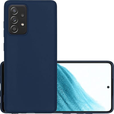 Hoesje - Geschikt voor Samsung Galaxy A53 - Sterk & Shockproof - Hoes Cover - Siliconen Case - Donkerblauw