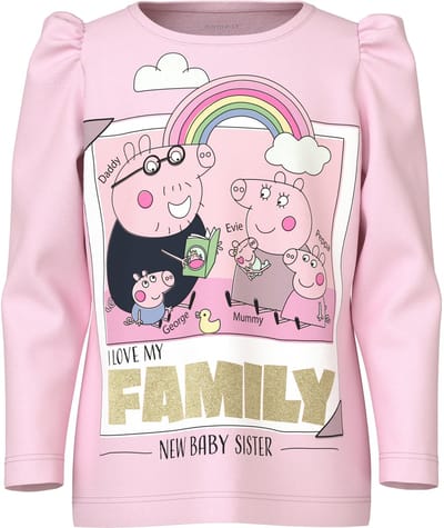 NAME IT - NMFNORA PEPPA LS TOP BOX LNOOS CPLG - Meisjes - Lange mouwen shirts