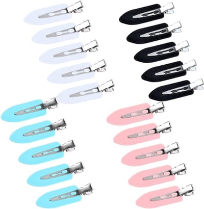 Set van 20 Haarspelden zonder Vouwen, Platte Acrylhars Clips voor Haarstyling en Make-up, Geschikt voor Vrouwen, Perfect voor Pony's en Krullend Haar