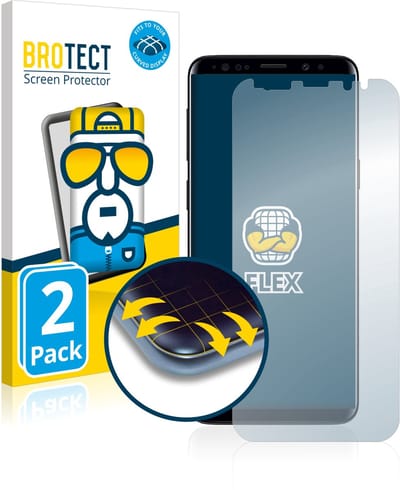BROTECT - Screenprotector voor Samsung Galaxy S9 Plus - Folie Beschermfolie transparant volledig dekking - 2 Stuks