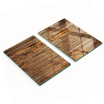 Glazen snijplanken met afbeeldingen, houten wanddecoratie, 2x40x52 cm
