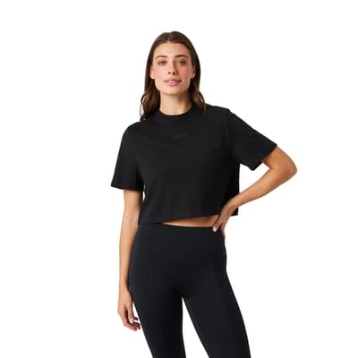 T-Shirt Björn Borg Women Studio Oversized Cropped Black Beauty-S