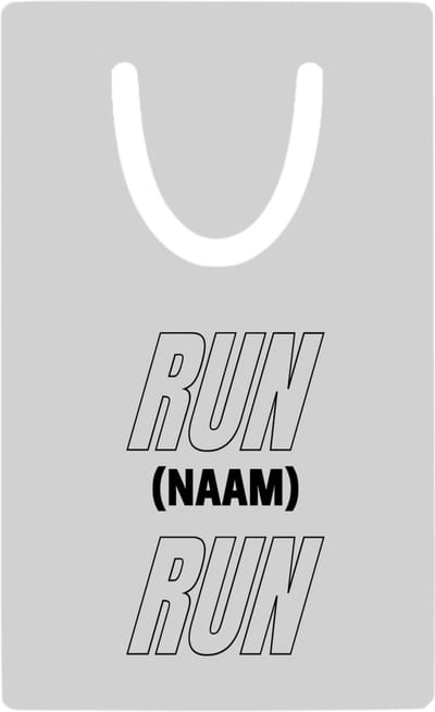 Hacebo® - run met eigen naam metalen boekenlegger - Hardlopen - Hardloper - Sport Bladwijzer boekenleggers - 7.6 cm x 5cm