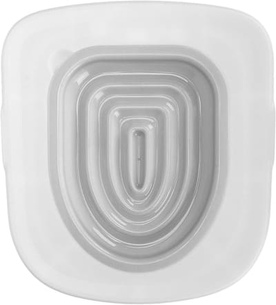 Universele Katten Toilet Set met Herbruikbare Trainer en Pet Bowl voor Duurzaam Gebruik (Witte Bak, 1 Grijze Ondersteuning)