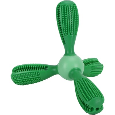 Bâtonnet Brosse à Dents pour Chien Tige Molaire en TPR pour Animal de Compagnie Nettoyage des Dents Jouet à Mâcher Éducatif Dentaire Vert