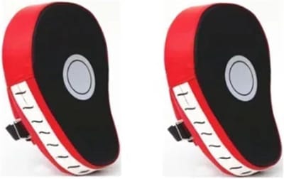 Bokspads Hand Target - Focushandschoenen Kickpads - Vechtsport Training - Gebogen Ontwerp - One Size - Rood