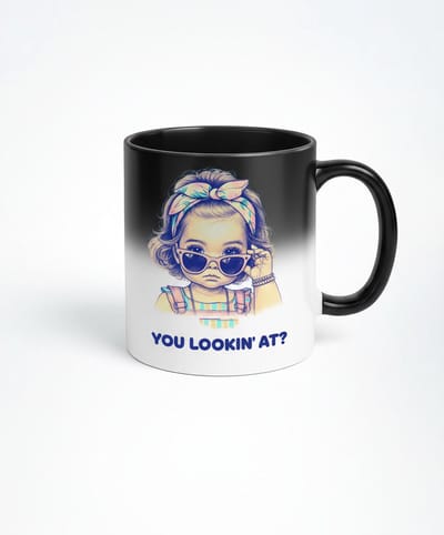 Coole Baby Mok - You Lookin' At? - Magische Kleur Veranderende Koffiemok