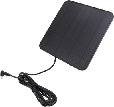 Zonnepaneel Camera - Solar Charger - Continue Stroom - 360 Graden Beugel - 5 Watt - Zwart